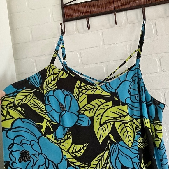 Maxi dress Fairy Floral print Chiffon Dark Romantic Fluid Flowy 3X - Picture 7 of 13